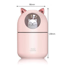 Air Humidifier Spray Cute Cat Small LED Light Mute Air Purifier (Pink USB)