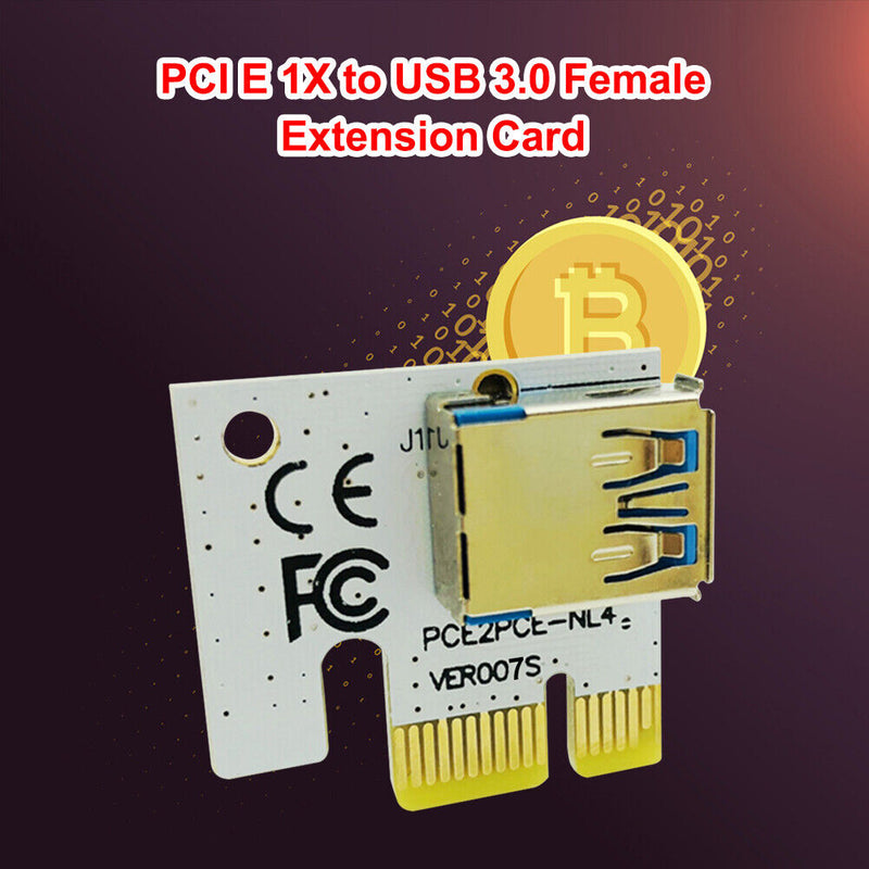 PCIE 1X to 16X Extender Card PCI Express Adapter for PCIe Riser Mining BTC Miner