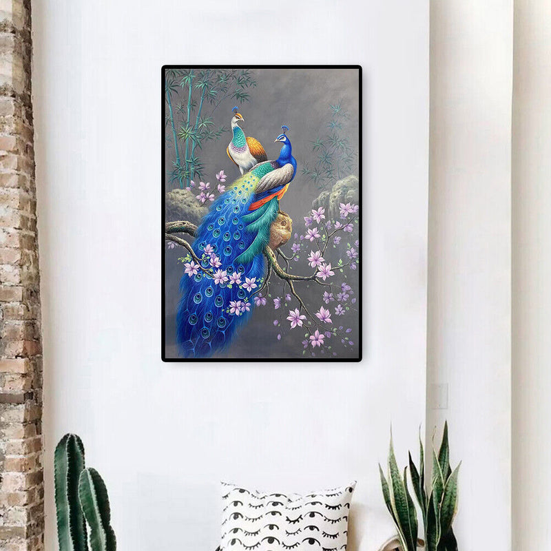 Peacock Oil Paint By Numbers DIY Acrylic Painting on Canvas Wall Art Picture Kit