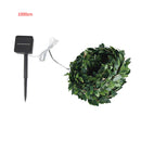 LED Solar Rattan Decorative Light String Outdoor Courtyard Leaf Lamps (D) Newly