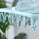 32 Clips Portable Socks Hanger Rack Multi-function Drying Storage Hangers Hol