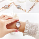 Waterproof Steel Bracelet Quartz Watches Elegant Women Small Dial Analog Wristwa