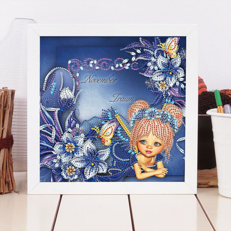 Diamond Painting Cartoon Girl Partial Special Drill Rhinestone Kit (EP001)