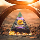 Orgonite Pyramid Amethyst Peridot Gather Fortune Expel Evil Forces Jewelry Gift