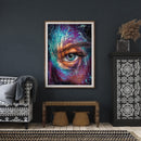 Home DIY Hand Painted Paint By Numbers Oil Canvas Pictures Starry Sky Eyes