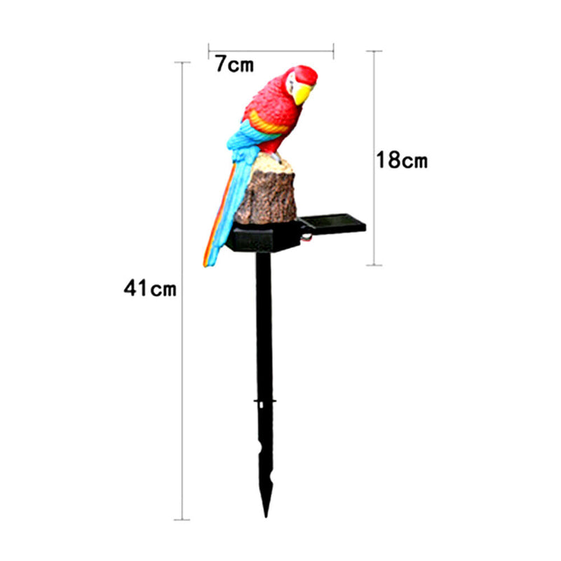 LED Solar Lights Parrot Waterproof Lawn Stakes Lamps Garden Decor (Red) Newly