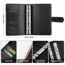 Bill Planner Leather PU Labels Budget Binder Pockets A6 Binder Cover Cash