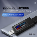 KWS-V30 6 in 1 USB Tester 4-30V Digital Voltmeter Power Timing Capacity Det