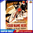 Motorcycle Races Retro Metal Plate Tin Sign for Bar Pub Club Cafe Wall Art