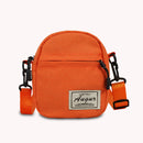 Fashion Women Canvas Patchwork Crossbody Bag Casual Mini Handbags (Orange)
