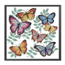 Partial Cross Stitch 14CT Colorful Butterflies Counted DIY Animal Embroidery Art