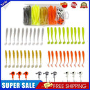 49pcs Jigs Lead Hook Soft Fishing Lures Set Crankbait Bionic Bait Tackle