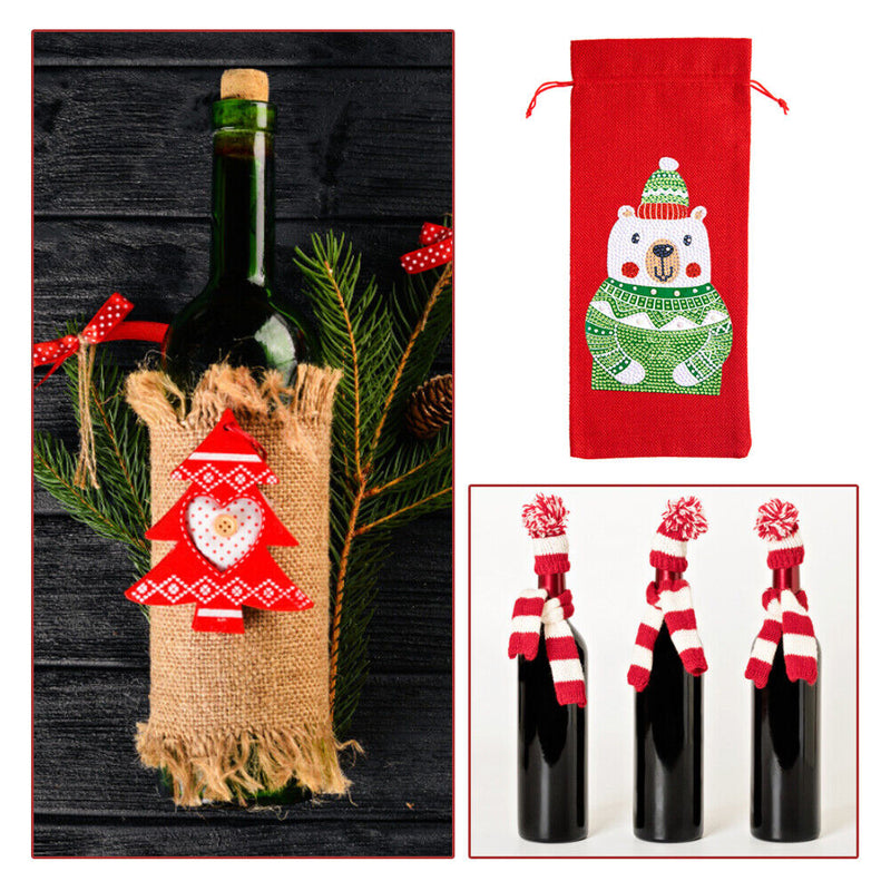 DIY Special Drill Diamond Painting Christmas Wine Bottle Covers (TB002A) Newly