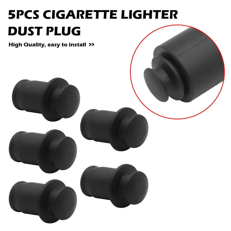 5pcs Universal Cigarette Lighter Socket Plug Cover Dust Cap Auto Car Accessory