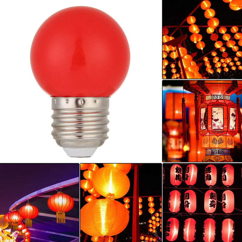 E27 0.5W SMD 2835 LED Bulb Garden Saving Energy Lantern Red Light (A Small)