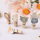 Decoration 10 Pcs/Set Craft Decoration Wooden Clip Photo Clip With Hemp Rope