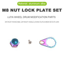 Fishing Reel Locking Plate Screws M8 Nut Caps Repair Set (Multicolor Right)