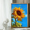 Yellow Sunflower Colouring Oil Canvas DIY Hand Painted Paint By Numbers Gift Kit