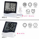 Clock LCD Digital HTC-2 Temperature Meter Thermometer Humidity Meter Hygrometer