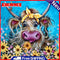 5D DIY Diamond Painting Full Round Drill Flower Calf Wall Decor Rhinestone Art