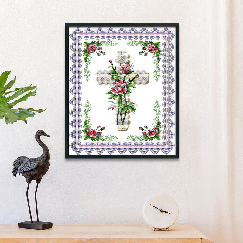 14CT Stamped Cross Stitch Kit DIY Magic Print Needlework Embroidery (J041) Newly