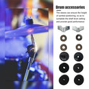 12x Drum Cymbal Felt Pad Sleeve Nut Gasket Kit Replacement Parts (Black) Newly