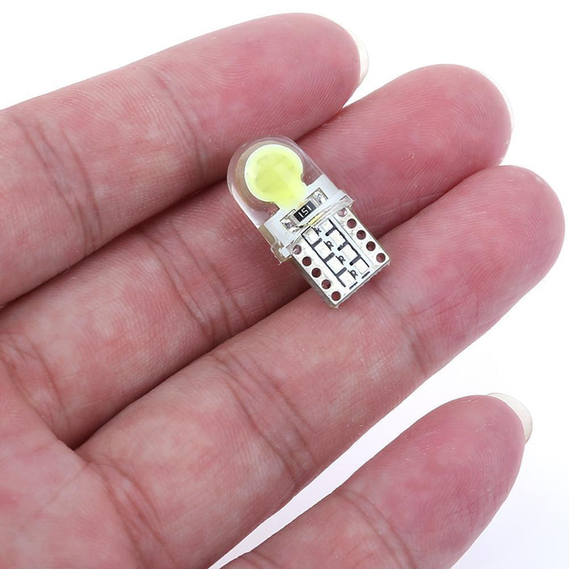 10pcs 12V T10 W5W Bulb White LED Lamp COB Silicone Bowl Car Turn Side Lamp
