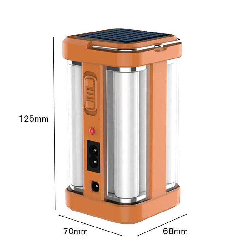 Portable Camping Light Outdoor Solar USB Charging 4 Side Tent Work Lantern Newly