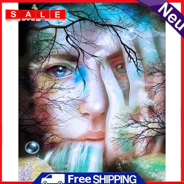 Waterfall Girl Oil Paint By Numbers Kits Canvas Picture Wall Art DIY Craft Color