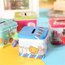 Metal Cute Children Gifts Cartoon Saving Cash Coin Piggy Bank Money Boxes