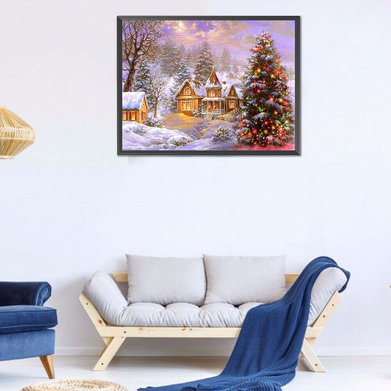 DIY Diamond Painting Kits Full Round Drill Christmas Village Crafts Home Decor