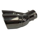 Car Bent Dual Exhaust Muffler Tip Bolt-on Slant Cut Black Titanium (76mm) Newly