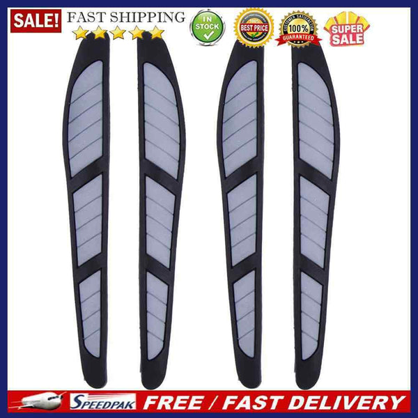 4pcs Car Door Edge Guard Strip Anti-collision Side Mirror Protector (Grey)