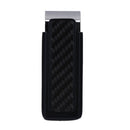 Double Sided Carbon Fiber Stainless Steel Alloy Purse Card Clip (Black)