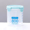 Plastic Food Buckled Jar Kitchen Clear Sealed Storage Box with Lid (800ml) Newly