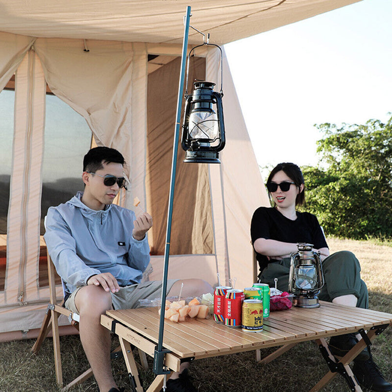 Outdoor Camping Portable Folding Lamp Bracket Pole Tent Hanging Lantern Hol