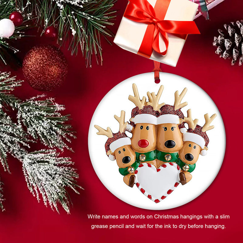 Reindeer Family Christmas Tree Ornament Assorted Christmas Fawn Pendants Gift