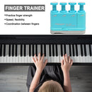 Flanger Piano Finger Trainer Exerciser Guitar Finger Strength Tool (Blue) Newly
