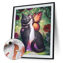 Butterfly Girl and Cat Oil Paint By Numbers DIY Home Decoration Gift Unframed