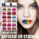 Self Adhesive Glittering DIY Makeup Lip Tattoo Decals Stickers for Party Prom
