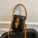 Fashion PU Women Handbags Top-handle Hit Color Small Crossbody Bags Female Purse