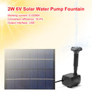 2W 6V Solar Water Pump Panel Home Garden Pond Pool Aquarium Fountain Kits