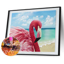 5D Diamond Painting Kit Flamingo Full Round Drill DIY Mosaic Picture Wall Arts