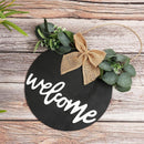 Vertical Rustic Door Hangers Wreaths Porch Welcome Sign Hanging Door Sign