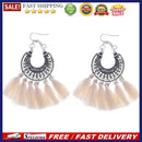 Fashion Retro Bohemian National Style Tassel Earrings(Creamy White)