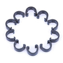 10pcs Bike Bicycle C-Clips Buckle Hose Brake Gear Cable Housing Guide(Black