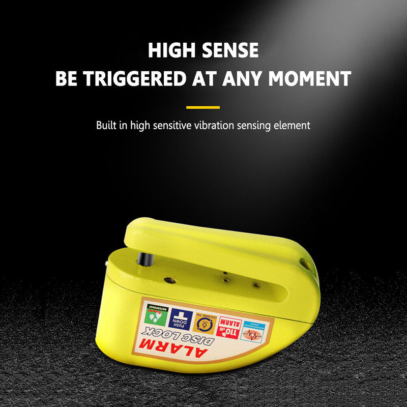 Motorcycle Bike Alarm Lock 110dB Loud Security Mountain Bicycle Disc Brake Lo