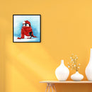 Frameless Oil Paint By Numbers Kit Acrylic Red Scarf Penguin Drawing On Can