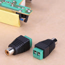 2pcs Wire Speaker Cable to Male Audio RCA Male Adapter Climbing