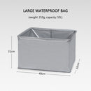 Folding Storage Box with Wooden Lid Outdoor Camping Clothing Sorting Organizers